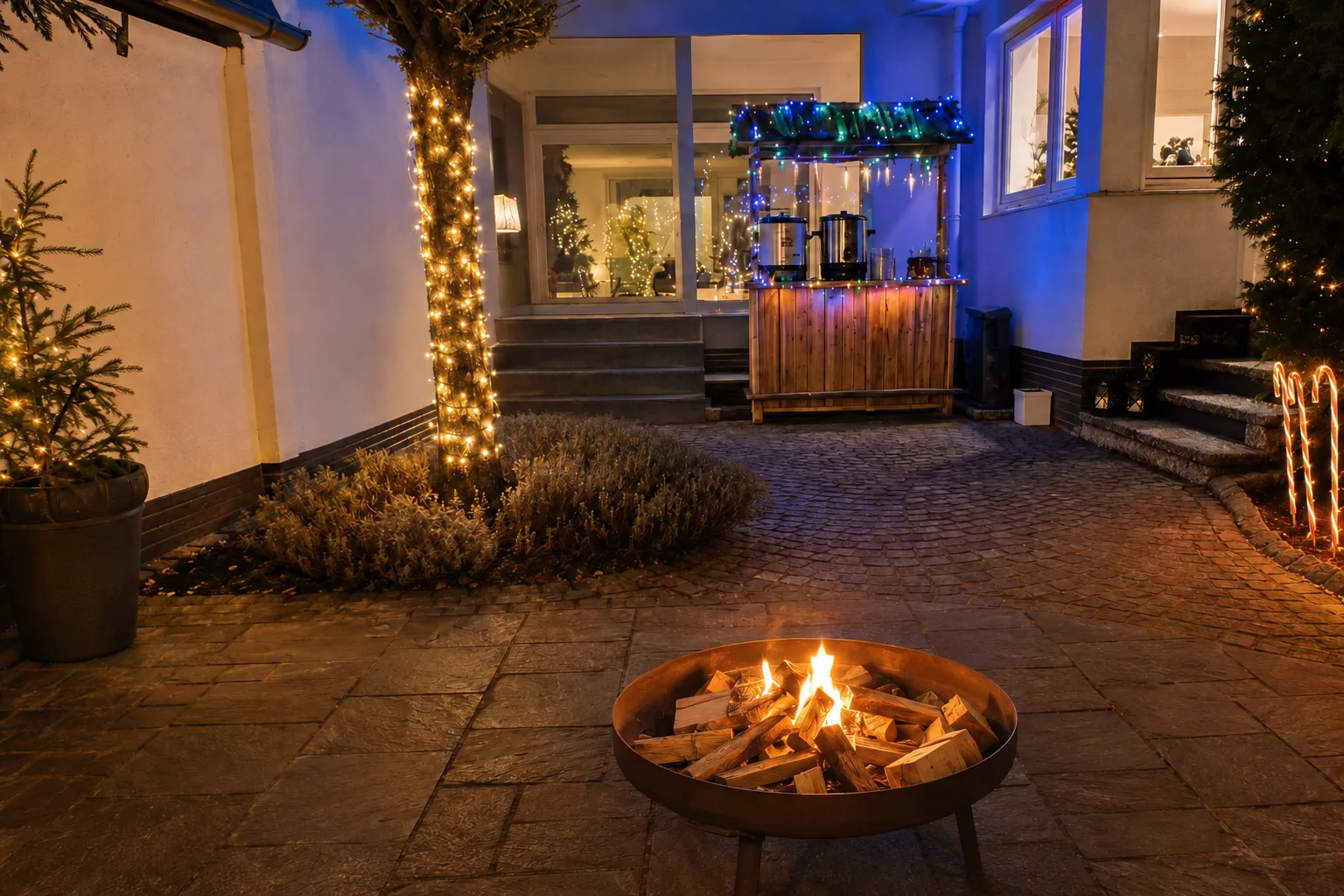 Unser Weihnachtsmarkt im Innenhof